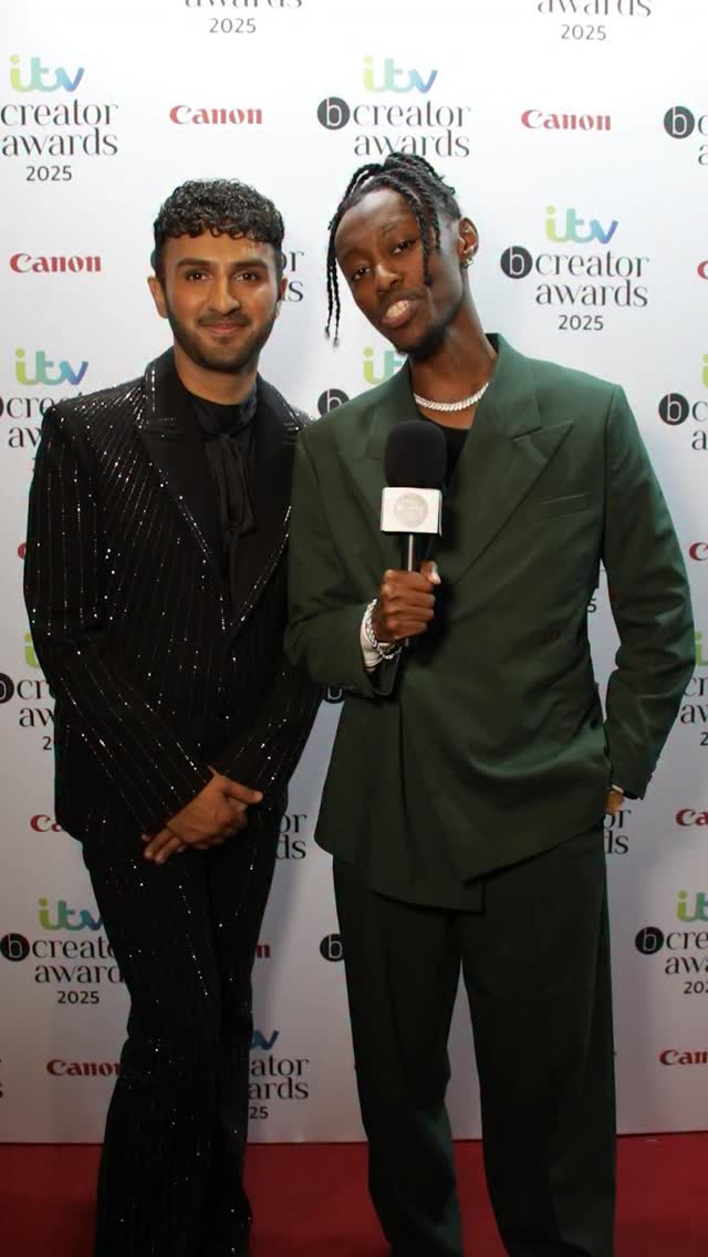 Instagram post by @shabazsays for ITV. Caption reads: It’s time for @itv bCreator Awards 2025 supported....