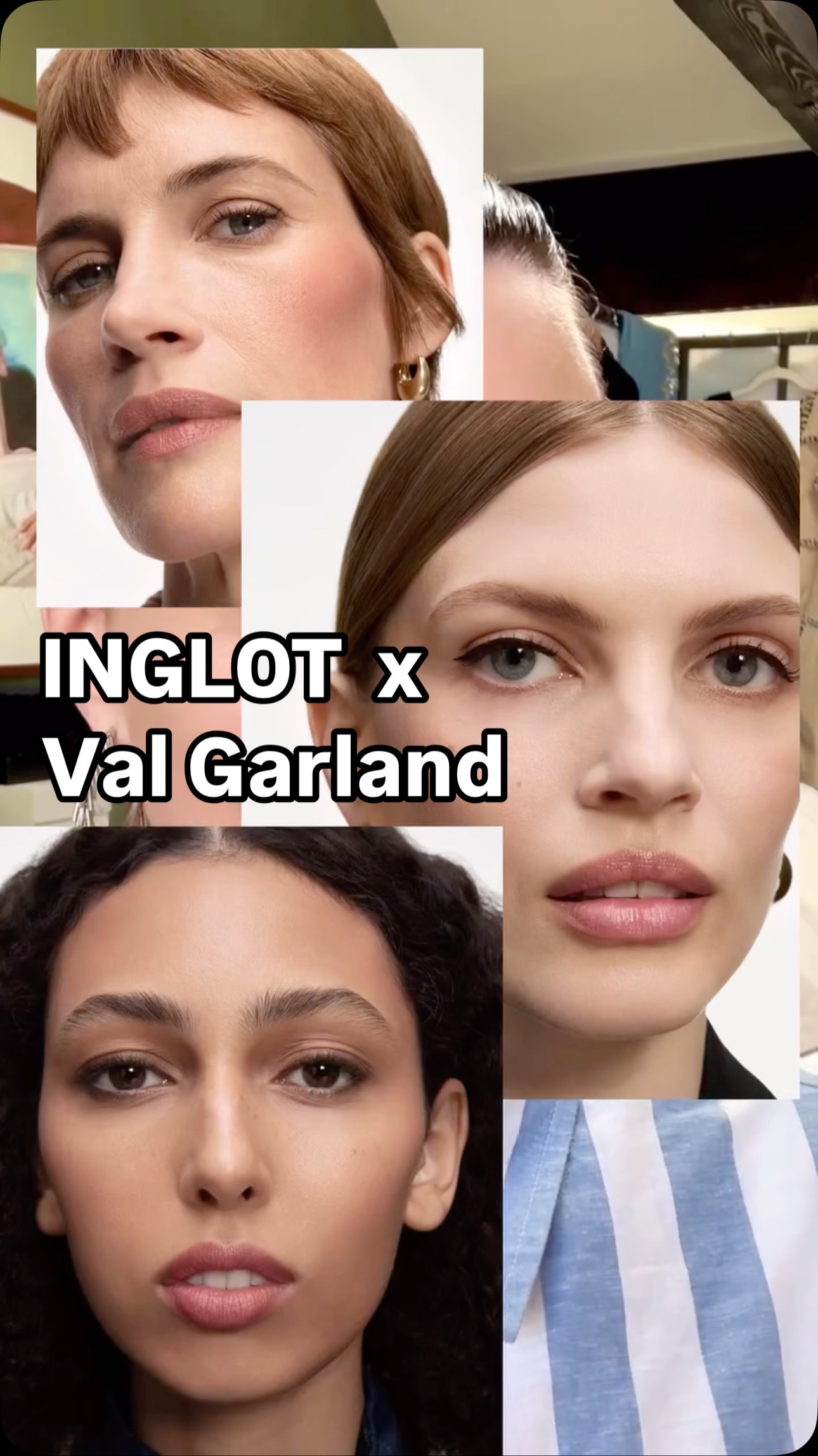 Instagram post by @samchapman for INGLOT COSMETICS. Caption reads: @inglotuk x @thevalgarland Beauty Routines
Let’s....