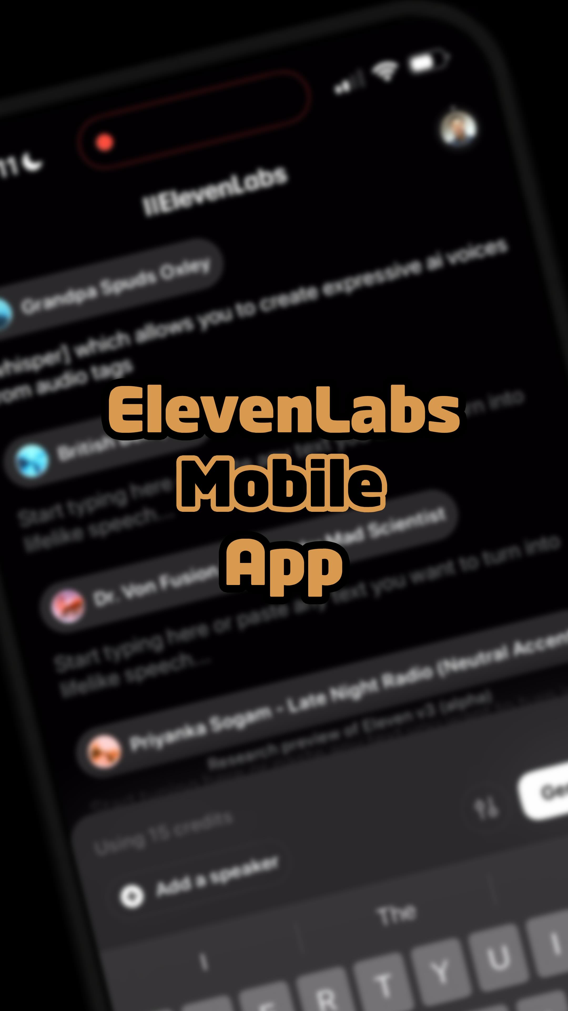 Instagram post by @benkaluza for ElevenLabs. Caption reads: Ad | ElevenLabs Mobile App. Comment 11 for the....