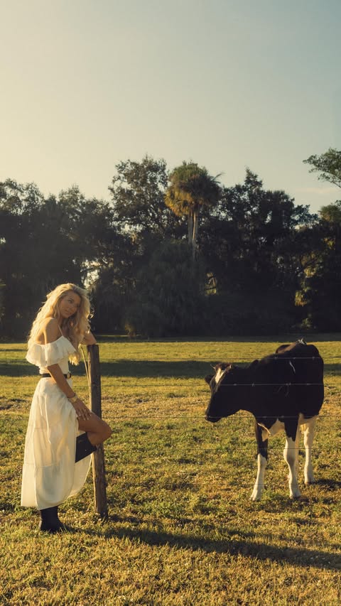 Instagram post by @louschieffelin for Cowboy Colostrum. Caption reads: Milk-ing every moment of the new year 🐮🎀
Use....