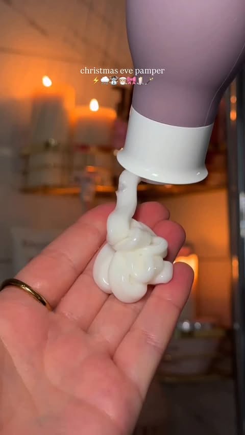 Instagram post by @byemmaleah for Living Proof. Caption reads: merry christmas eve pamper....