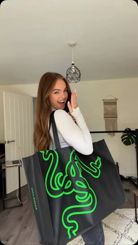 Instagram post by @darth_cydious for Razer. Caption reads: Unboxing the @razer Kraken Kitty Pro Headset &....