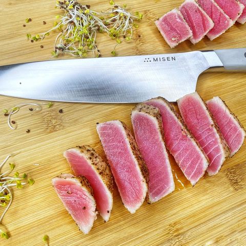 Instagram post by @melshealthybowl for Misen. Caption reads: [...] knife at an honest price. Thank you,....