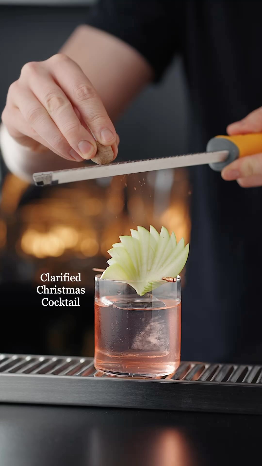 Instagram post by @ed_tales for Pasabahce. Caption reads: Clarified Christmas Cocktail 

This is what I’m....