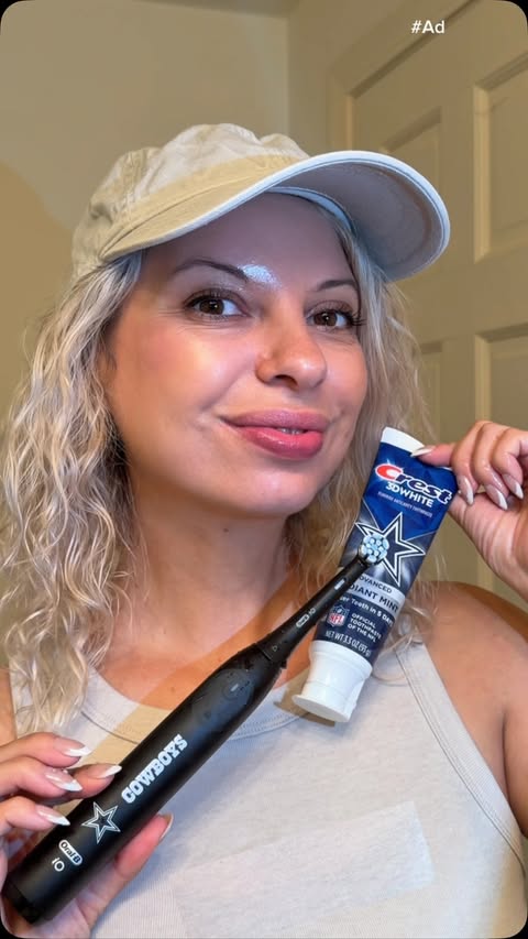 Instagram post by @brendiva_ugc for Crest. Caption reads: #Ad Game-day ready with my Oral-B & Crest Dallas....
