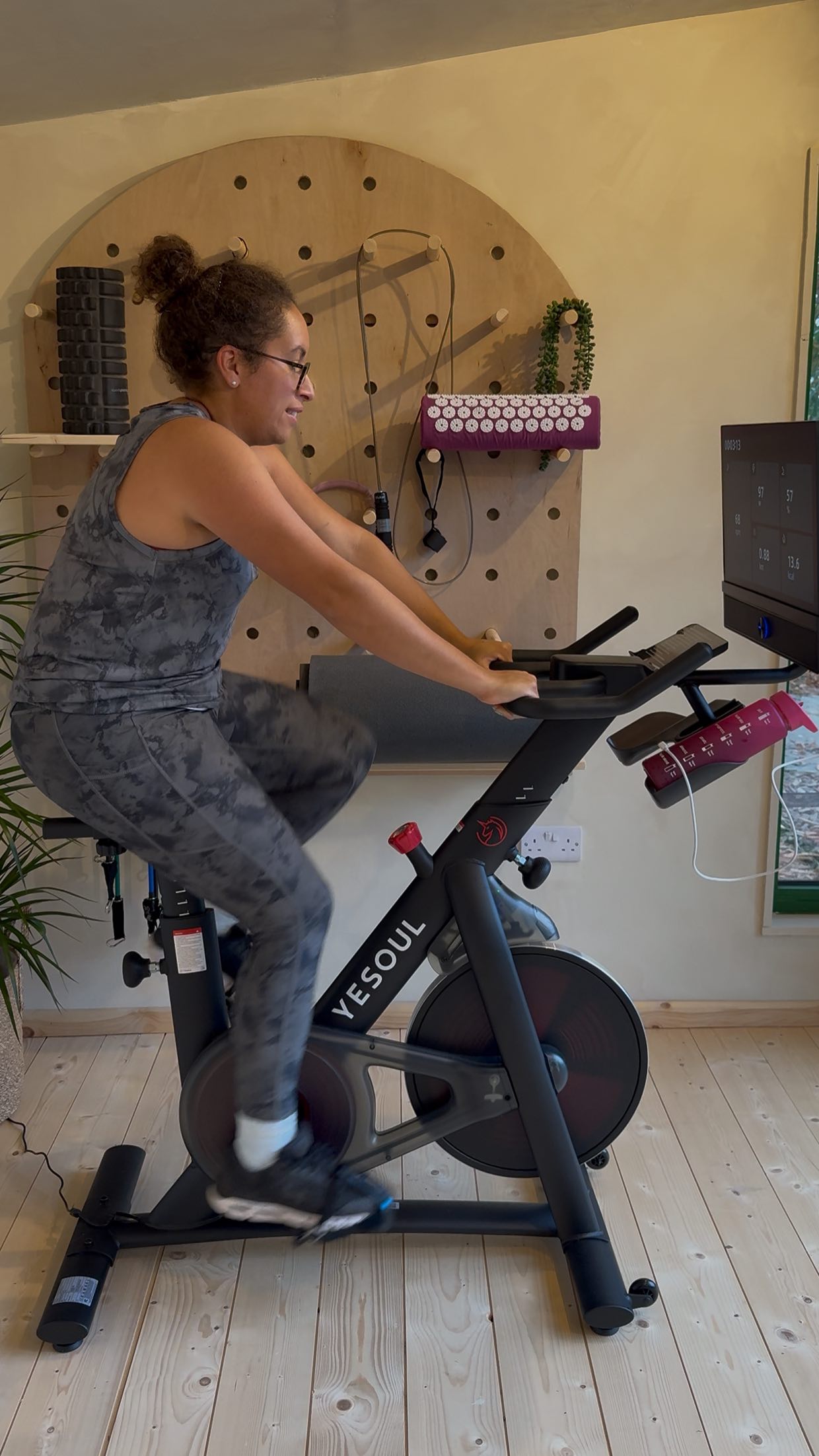 Instagram post by @lifeatmoathouse for YESOUL FITNESS. Caption reads: ad🚴‍♀️WELLNESS JOURNEY STAGE 1! 
I cannot say....