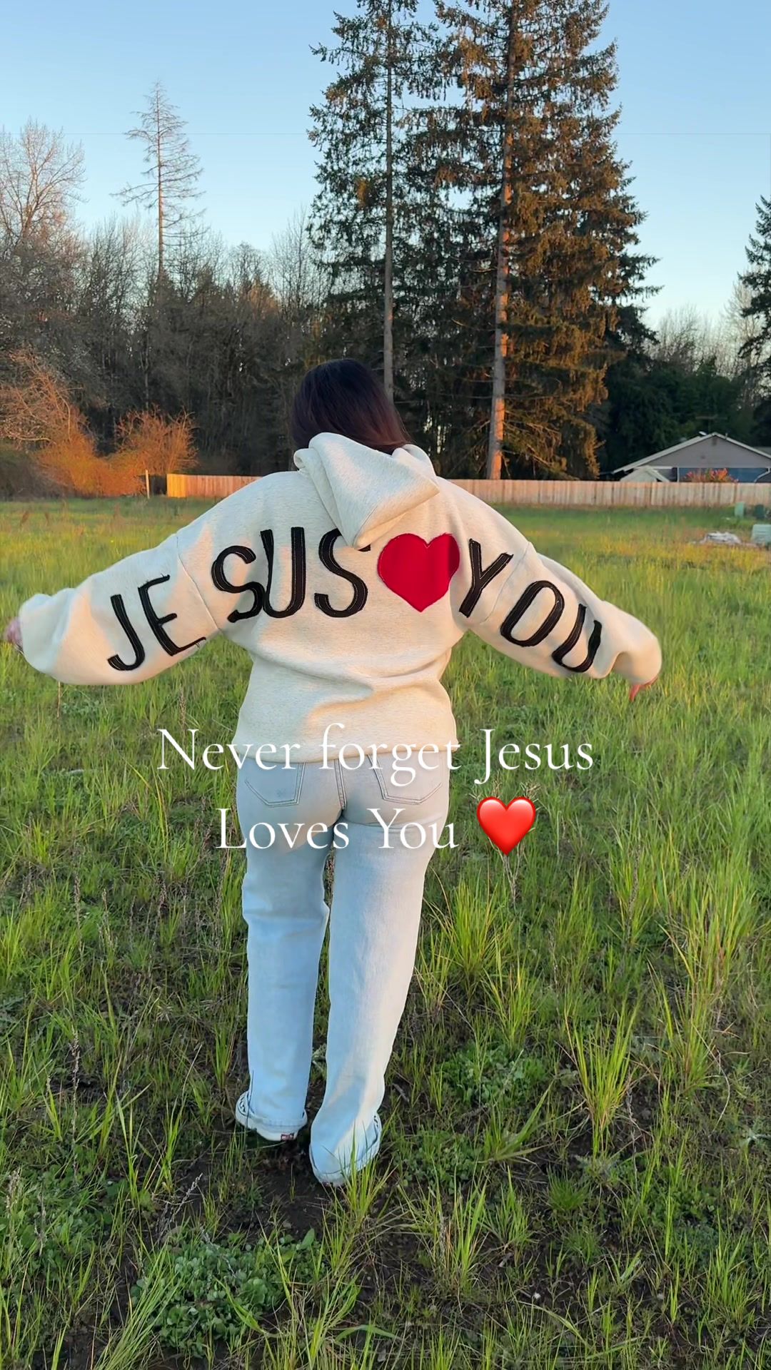 TikTok post by @tiffanyrodeman for God's Love Overcomes. Caption reads: RESTOCKED 🚨 Never forget how much Jesus loves....