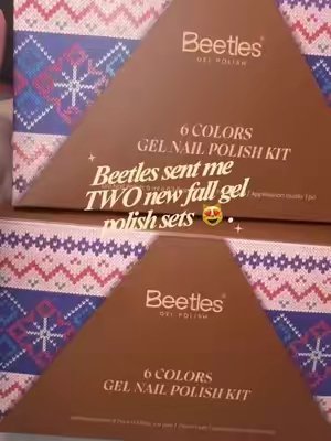 TikTok post by @layss.nailss for Beetles Nail Boutique. Caption reads: [...] #fallnails @BeetlesGelPolish @Beetles Nail....
