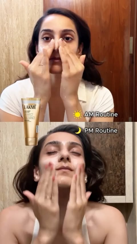 Instagram post by @hinalshah7 for Lakmé Salon. Caption reads: My 3-2-1 routine: 3 Products, 2 Times a day, 1....