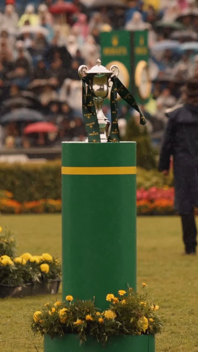 Instagram post by @rolex_grand_slam for Mercedes-benz. Caption reads: Masterful Martin Fuchs claims the Rolex Grand Prix....