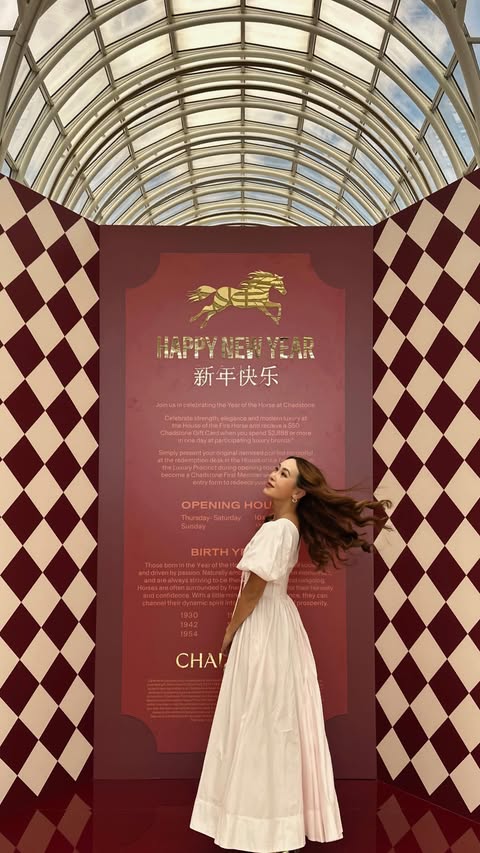 Instagram post by @thetiafox for Chadstone. Caption reads: Chadstone brings the spirit of Lunar New Year to....