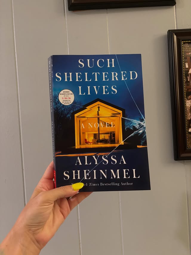 Instagram post by @stacy40pages for Atria Books. Caption reads: 𝐒𝐮𝐜𝐡 𝐒𝐡𝐞𝐥𝐭𝐞𝐫𝐞𝐝 𝐋𝐢𝐯𝐞𝐬 by Alyssa....