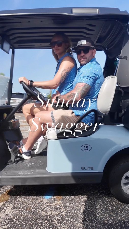Instagram post by @handycapped_golf for Sunday Swagger. Caption reads: Yes we are wearing matching @sundayswagger fits!....