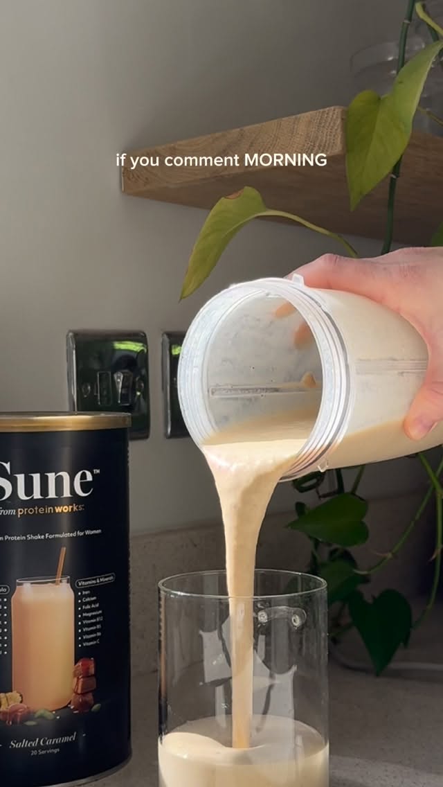 Instagram post by @emrickettz for Protein Works. Caption reads: ad | starting the day STRONG 🤝🏻
⠀⠀⠀⠀⠀⠀⠀⠀⠀
It’s....