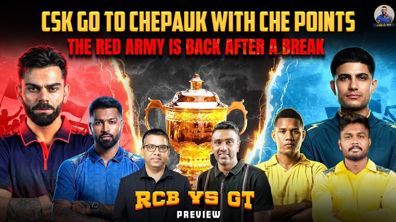 YouTube post by @ashkibaat99 for CoinSwitch. Caption reads: [...] MI & preview RCB vs GT. Platforms like....