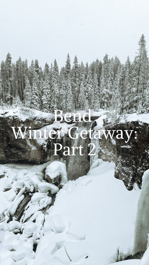 Instagram post by @wander.with.bri for Visit Bend Oregon. Caption reads: 👇Your guide to the most epic winter day in Bend:....