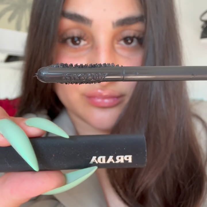 Instagram post by @ninafotskhverashvili for Sephora Canada. Caption reads: @pradabeauty  @prada @sephora #giftedbypradabeauty....