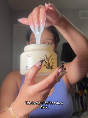 TikTok post by @amariafralin for Siot US. Caption reads: ✨Siot Rice Jam Mask✨ I like to keep my face and....