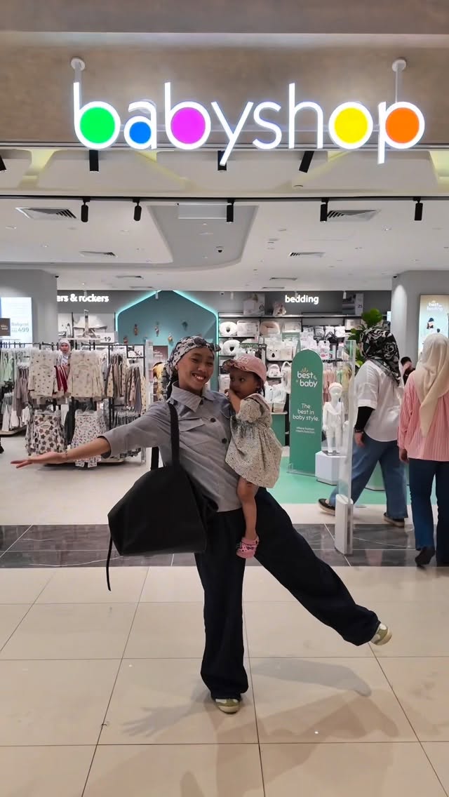 Instagram post by @nickyalias for Babyshop. Caption reads: From feeding essentials and toys to clothes up to....