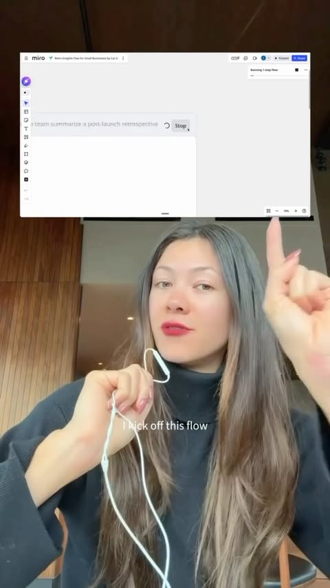 Instagram post by @askcatgpt for Miro. Caption reads: 4 people using AI at the same time while also....