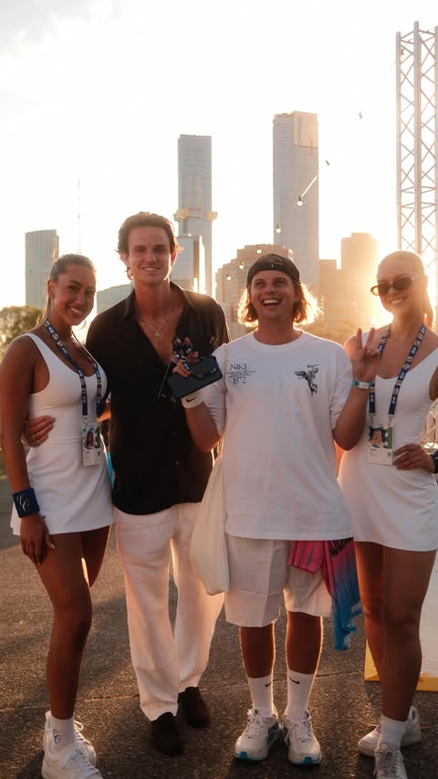 Instagram post by @alexhayes for Australian Open. Caption reads: Fun week ahead at the @australianopen with....