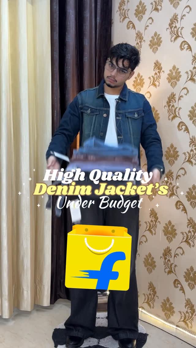 Instagram post by @vishu_rajput_22 for Flipkart. Caption reads: Denim Jackets🤑 Comment “ shop “ to get the link....