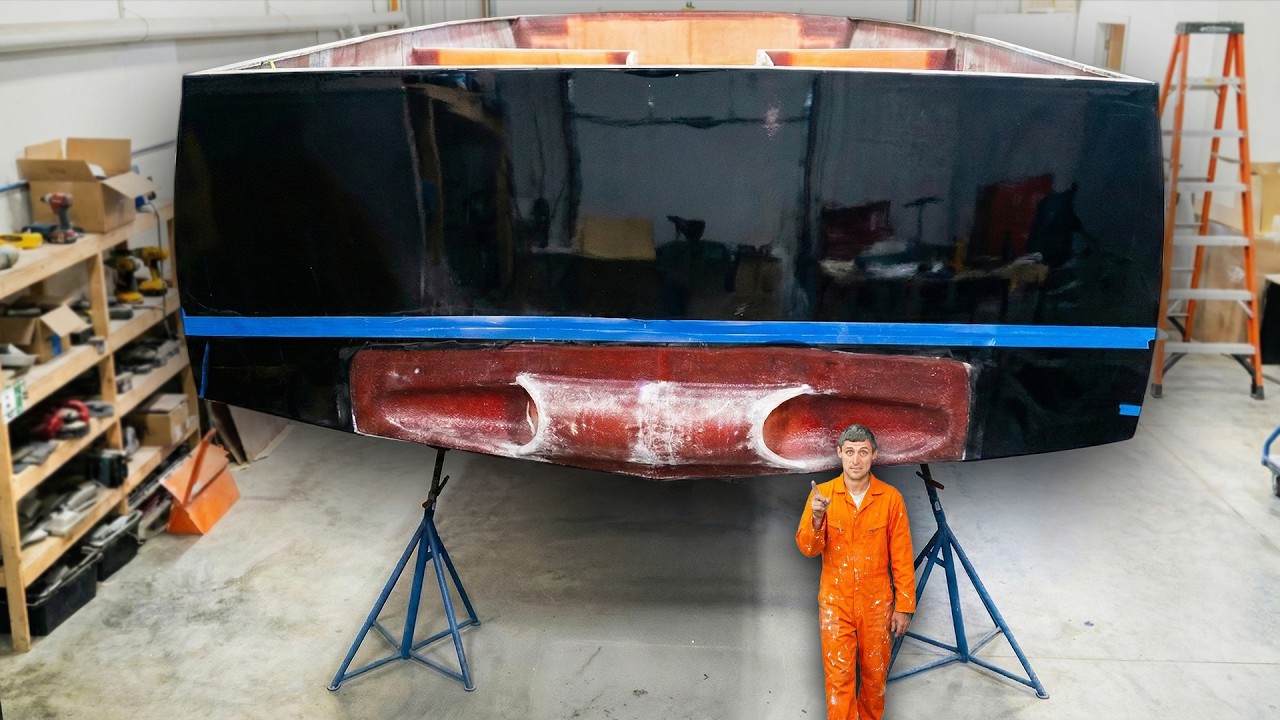 YouTube post by @jacobknowles5421 for Huckberry. Caption reads: Fixing the GIANT hole in my boat…I hope.