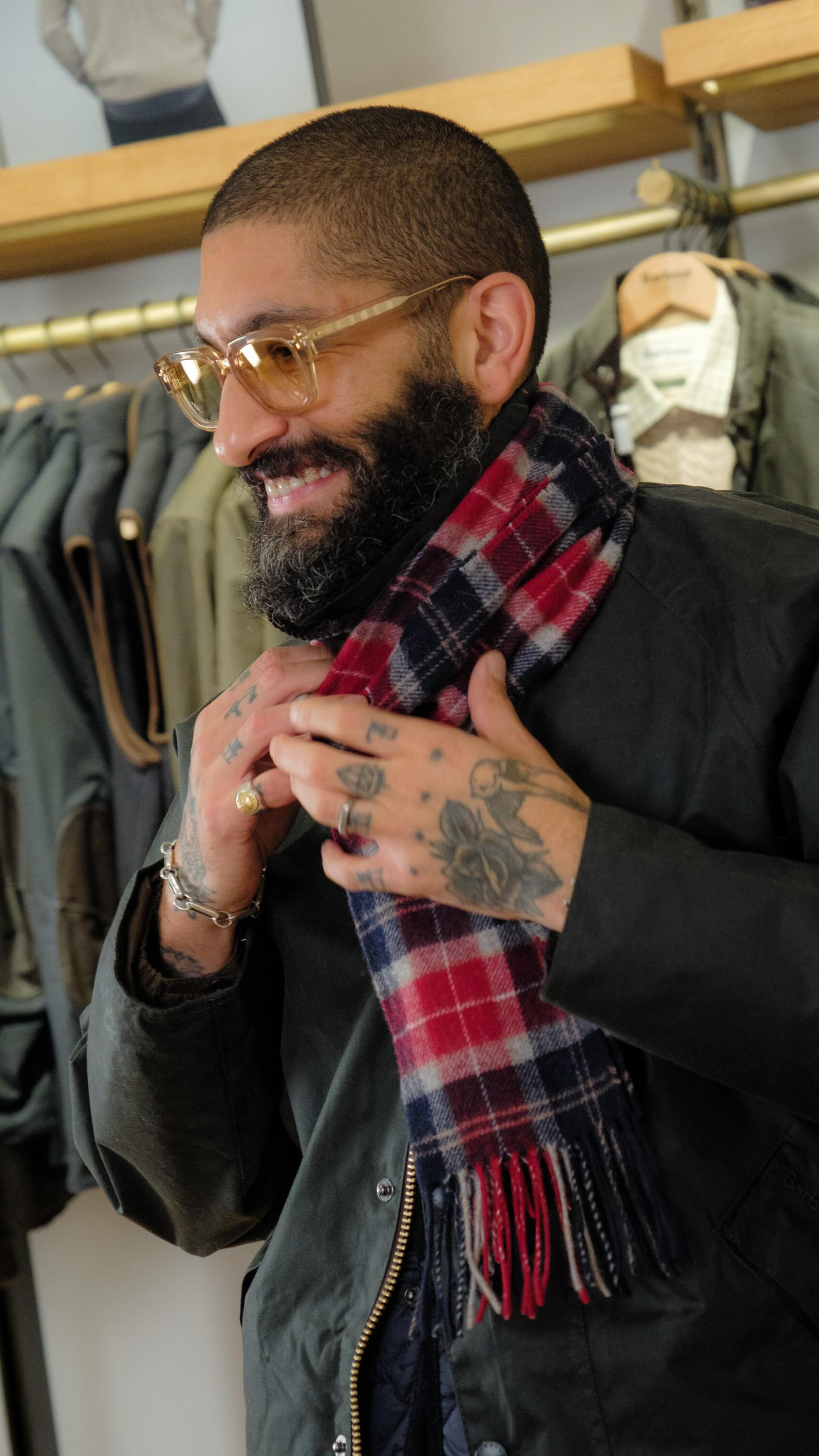 Instagram post by @leon_cerrone for Barbour. Caption reads: Consider your gifting steered in the right....