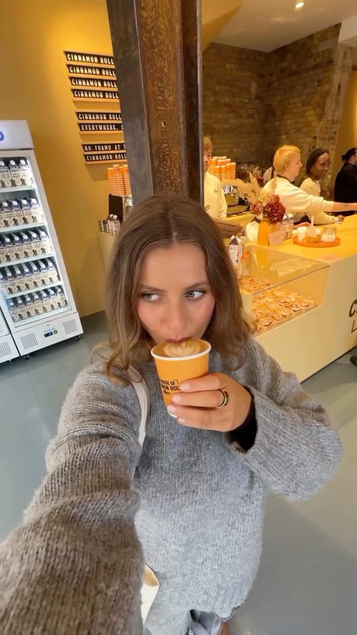 Instagram post by @vgnsofia for Alpro. Caption reads: [...] coffee, so of course I had to pop into....