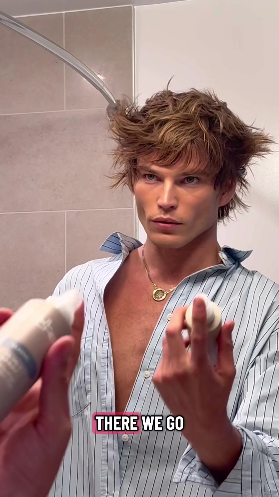 TikTok post by @iabsolvejordan for Paul Mitchell. Caption reads: THE hack 15 in 1 spray @Paul Mitchell get yours at....