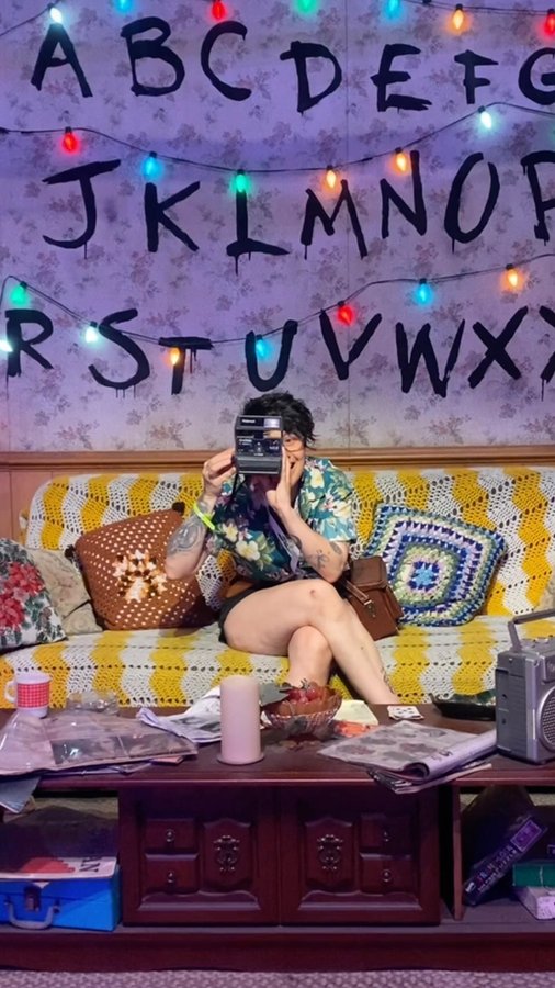 Instagram post by @commanderholly for Stranger Things Experience. Caption reads: I was invited to the @strangerthings.experience....