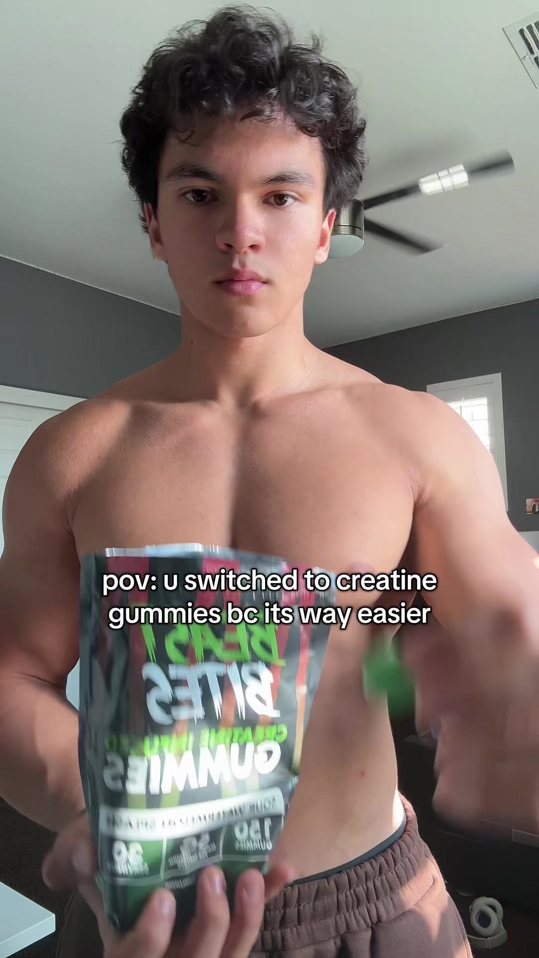 TikTok post by @bricesmithhh for Beast Bites. Caption reads: [...] rn #creatinegummies #creatine #gym @Beast....