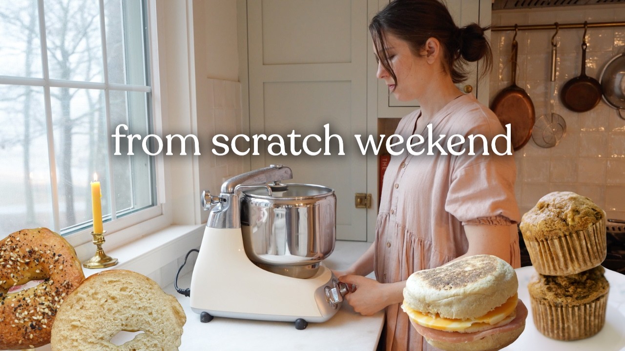 YouTube post by @christinesnotebook for Clean Simple Eats. Caption reads: Feeding My Hungry Family (during a winter storm).