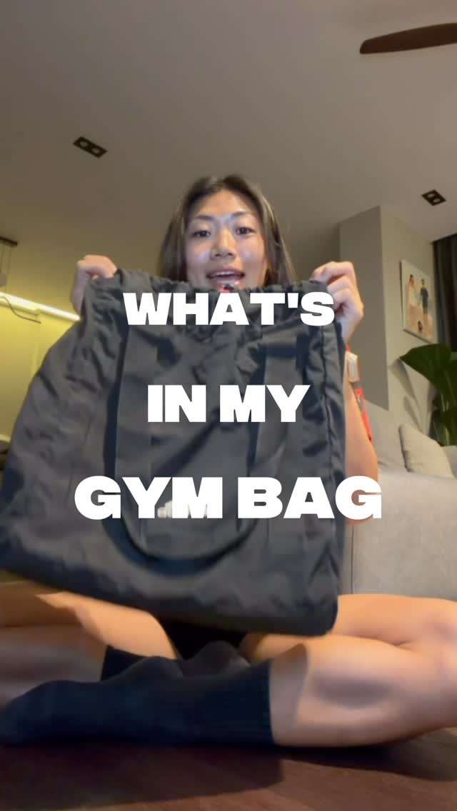 Instagram post by @singaporerugby for Optimum Nutrition. Caption reads: What’s in Chen Lu’s gym bag? 🎒👀

Headphones,....