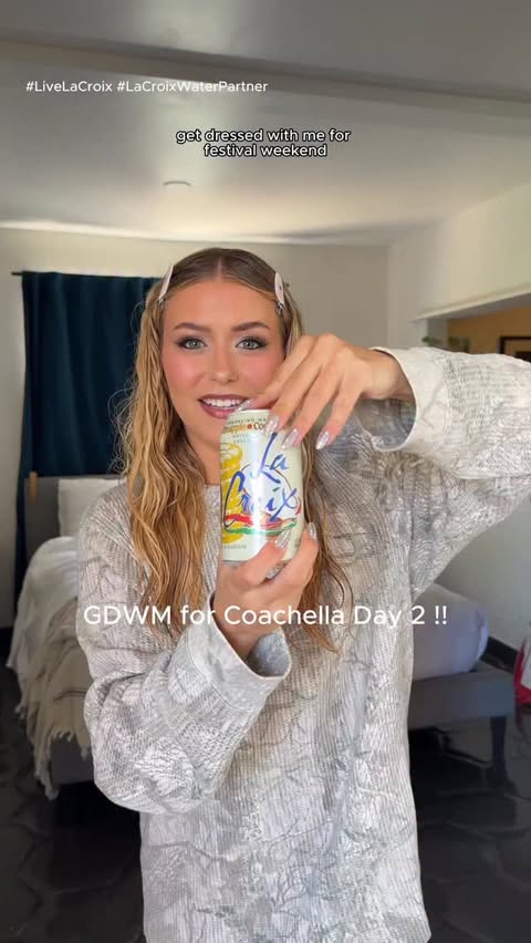 Instagram post by @kaylakane for LaCroix Sparkling Water. Caption reads: anybody thirsty… for me? 😏 @lacroixwater....