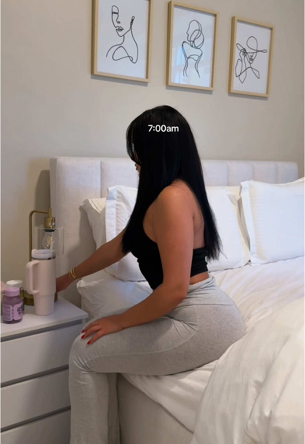 TikTok post by @lilityousefian for Bloom Nutrition. Caption reads: [...] #asmr #grwm #bloompartner @Bloom Nutrition.