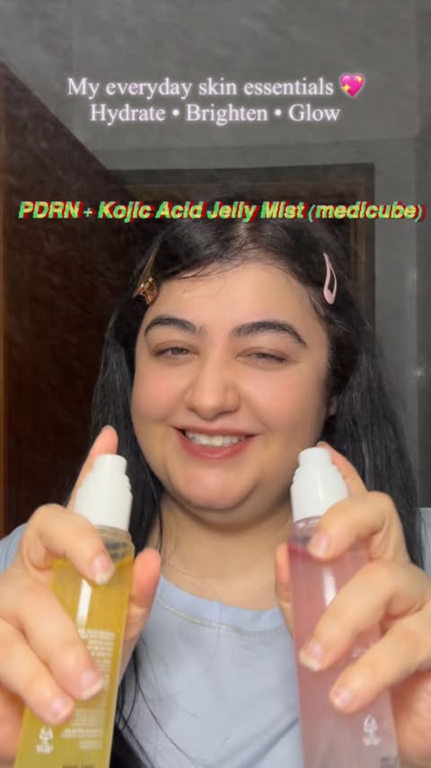 Instagram post by @fantasizemeagain95 for Medicube. Caption reads: [...] this Jelly Mist duo from medicube for....