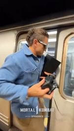 Instagram post by @caseyneistat for Mortal Kombat. Caption reads: Mortal Kombat 1 is out now, check link in bio....