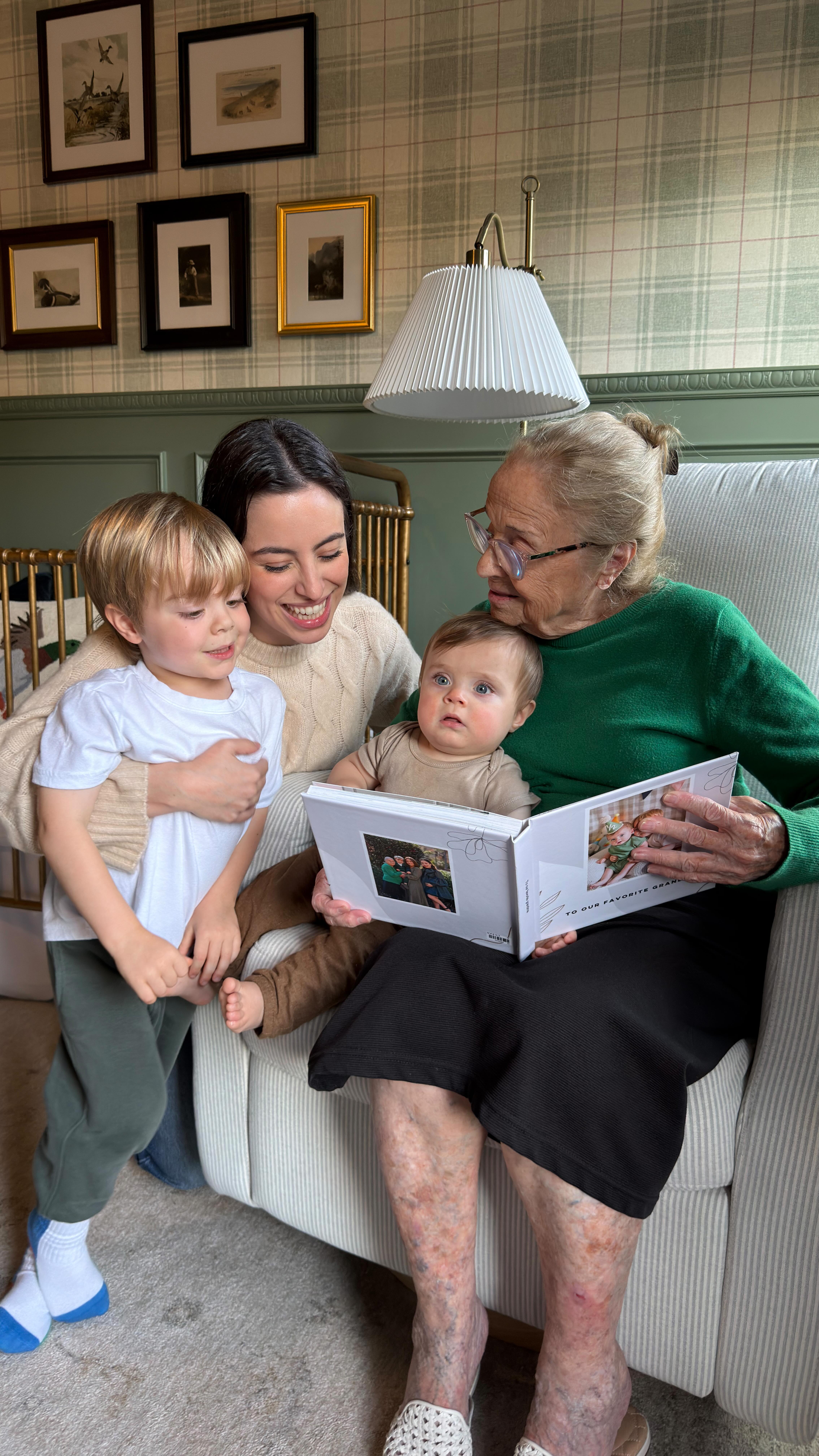 Instagram post by @caroldemauro for Shutterfly. Caption reads: We wanted to give my great-grandmother something....