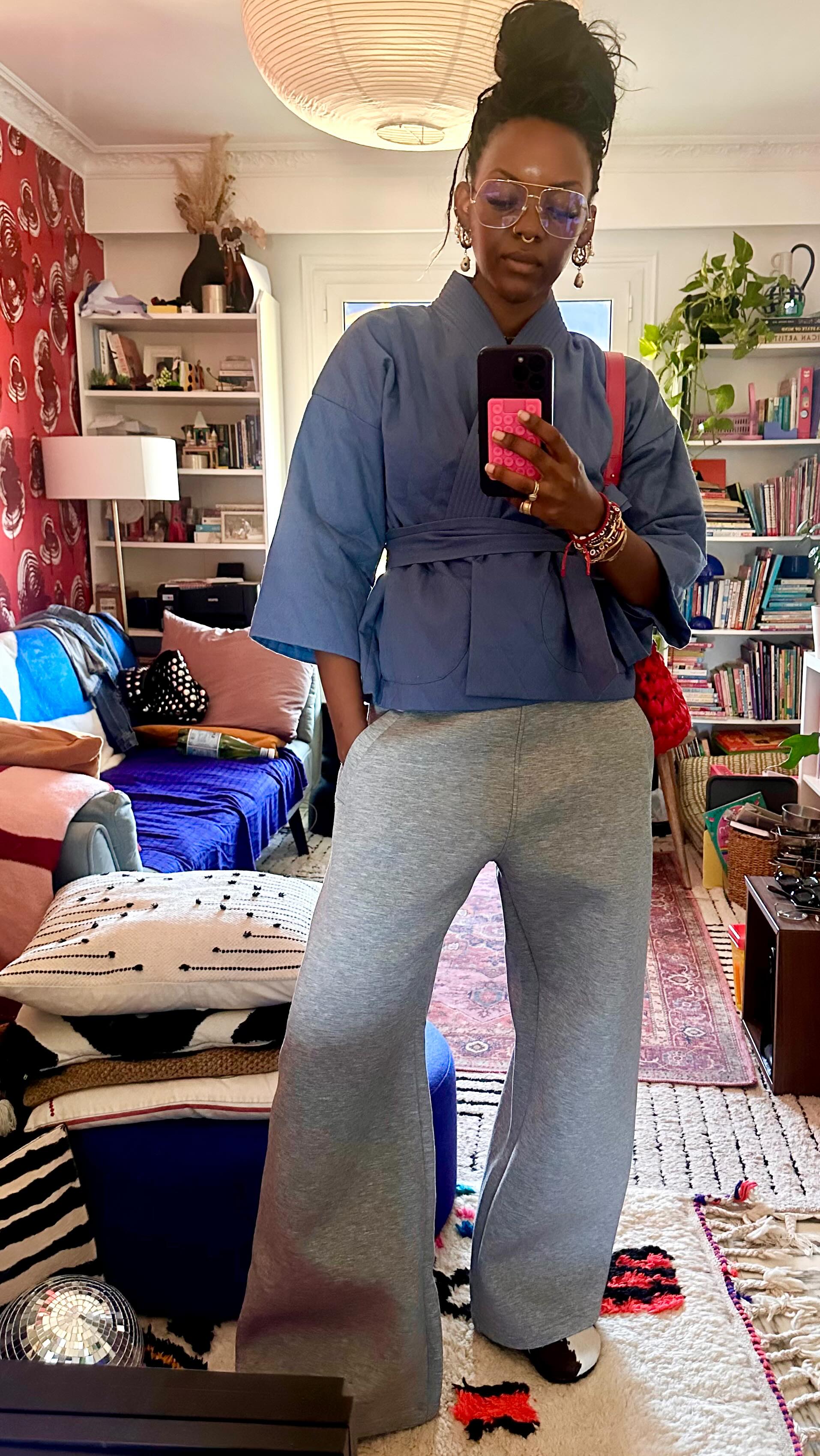 Instagram post by @oyulemuchura for WEEKDAY. Caption reads: A quick GRWM featuring these @weekdayofficial wide....