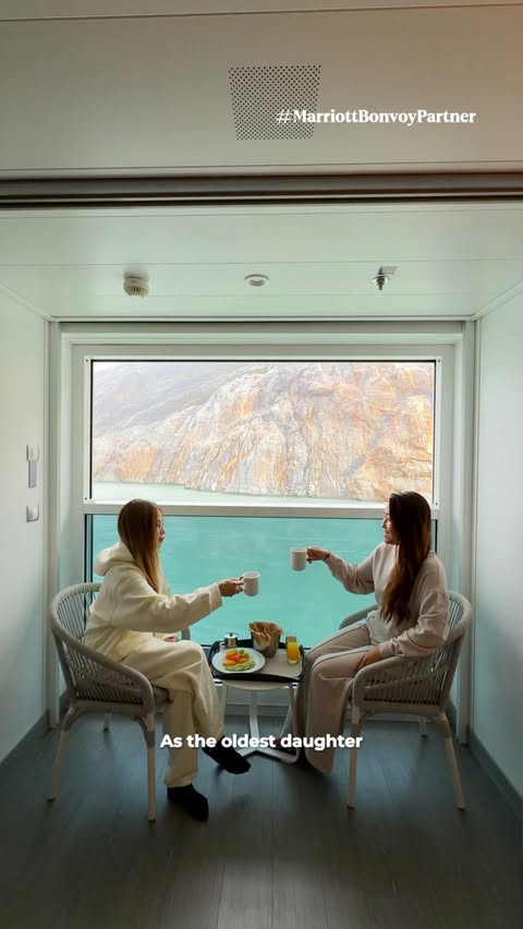 Instagram post by @goanniewhere for Marriott Bonvoy. Caption reads: #MarriottBonvoyPartner WIN A FREE CRUISE WITH....