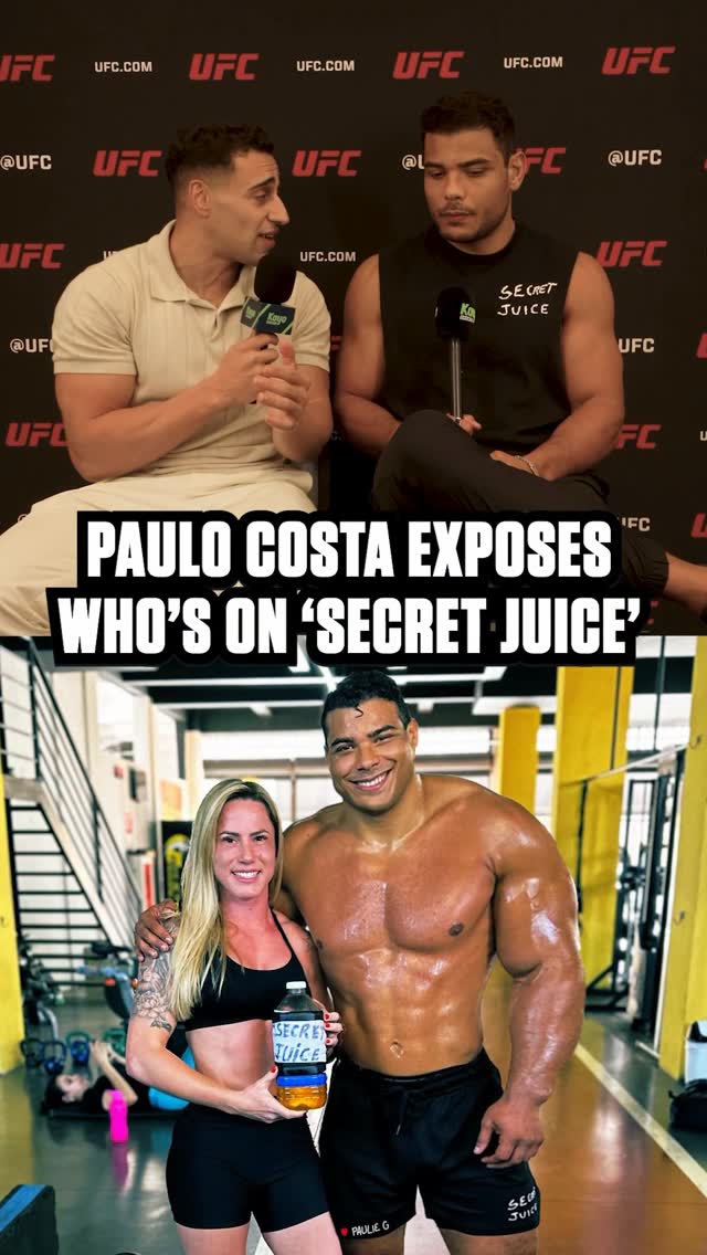 Instagram post by @jonbernardk for Kayo Sports. Caption reads: [...] 🧃💀 📺 Watch UFC 327 this Sunday on....
