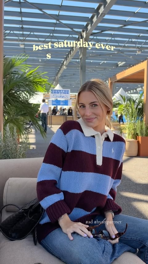 Instagram post by @carolinemaggs for Hyatt. Caption reads: #ad #hyattpartner The best Saturday ever and A....