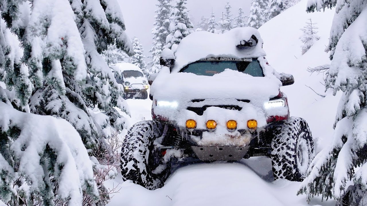 YouTube post by @DirtLifestyle for – ICECOFREEZER. Caption reads: Snow Camping..