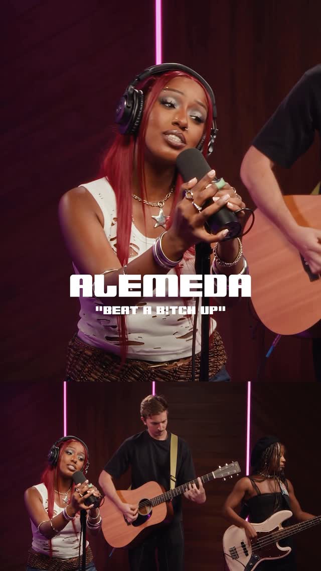 Instagram post by @alemeda for Genius. Caption reads: @alemeda pulled up for her genius debut performing....