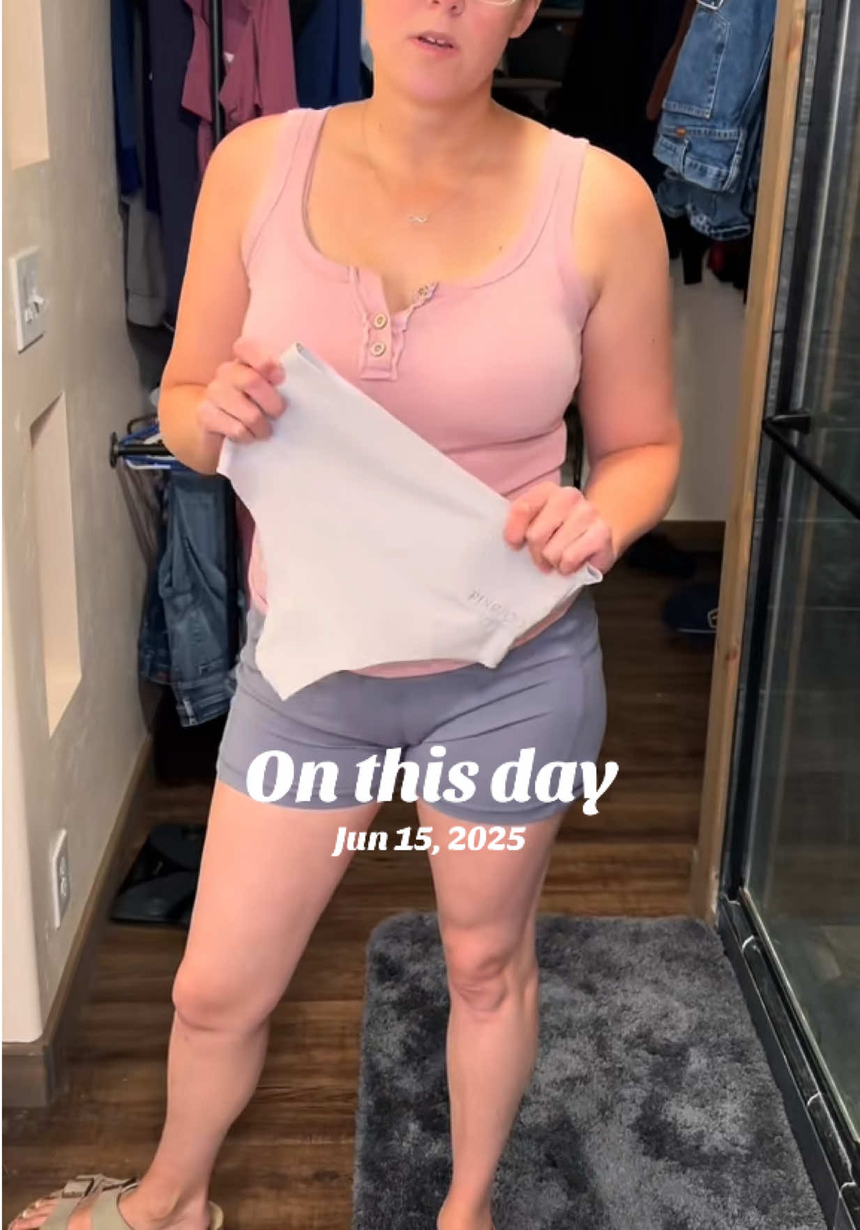 TikTok post by @stayathomenursemama for FINETOO. Caption reads: #onthisday @FINE TOO #finetoo #underwear....
