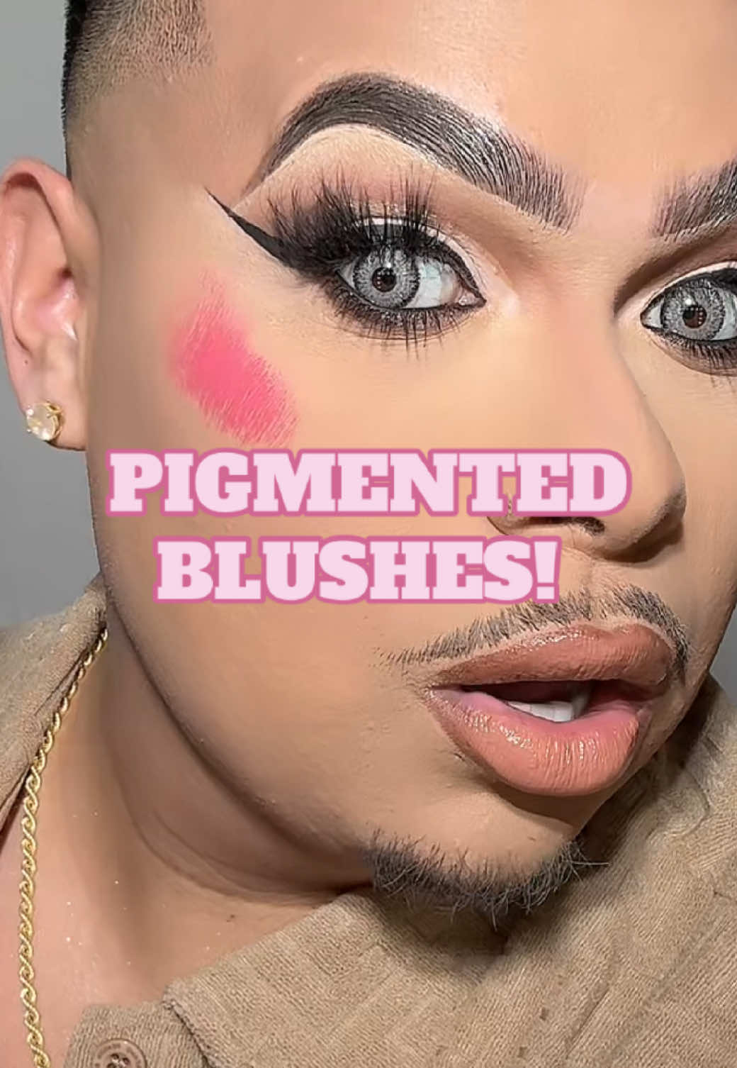 TikTok post by @theeblingkingoffical for Juvia’s Place. Caption reads: The pigment on these blushes are insane! Wow....