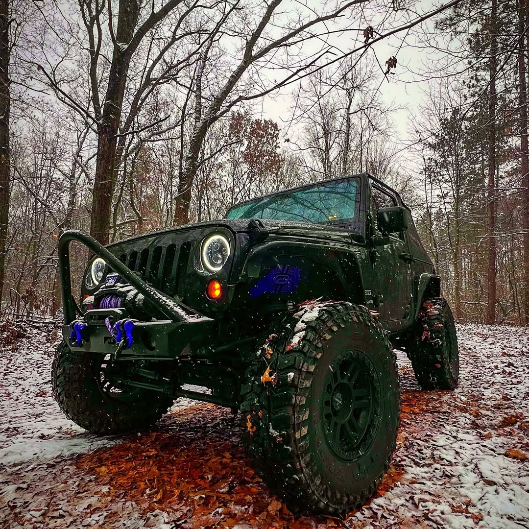 Instagram post by @sweetjeepster for ORACLE Lighting. Caption reads: It’s such a beautiful day.. To go back inside and....