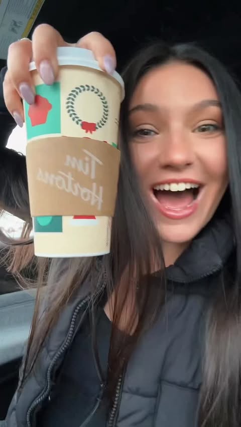 Instagram post by @krissyspaulding for Tim Hortons. Caption reads: starting a petition to bring @timhortons to....