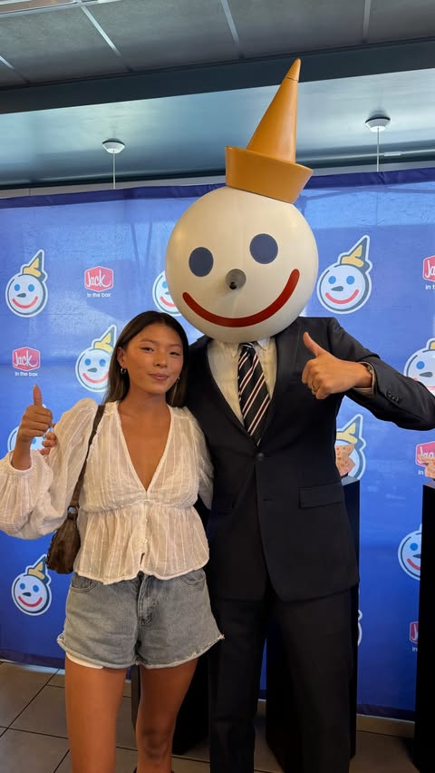 Instagram post by @adventureswithgi for Jack in the Box. Caption reads: #ad @jackinthebox just launched their first ever....